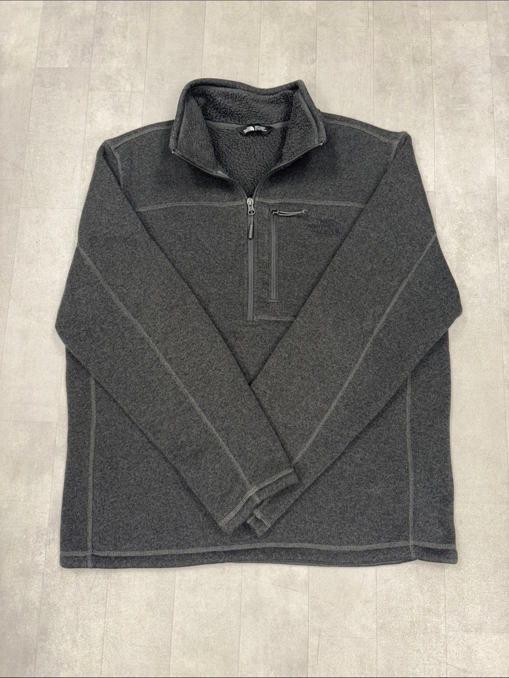 The North Face Gray Quarter Zip Pullover Jacket